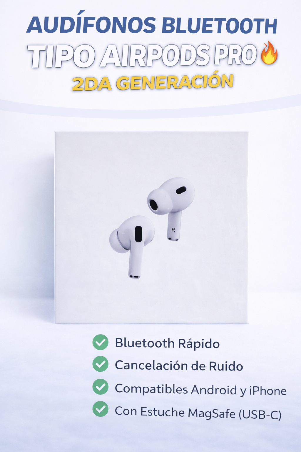 ProBuds ANC – Audífonos Inalámbricos con Cancelación de Ruido (Versión 2)