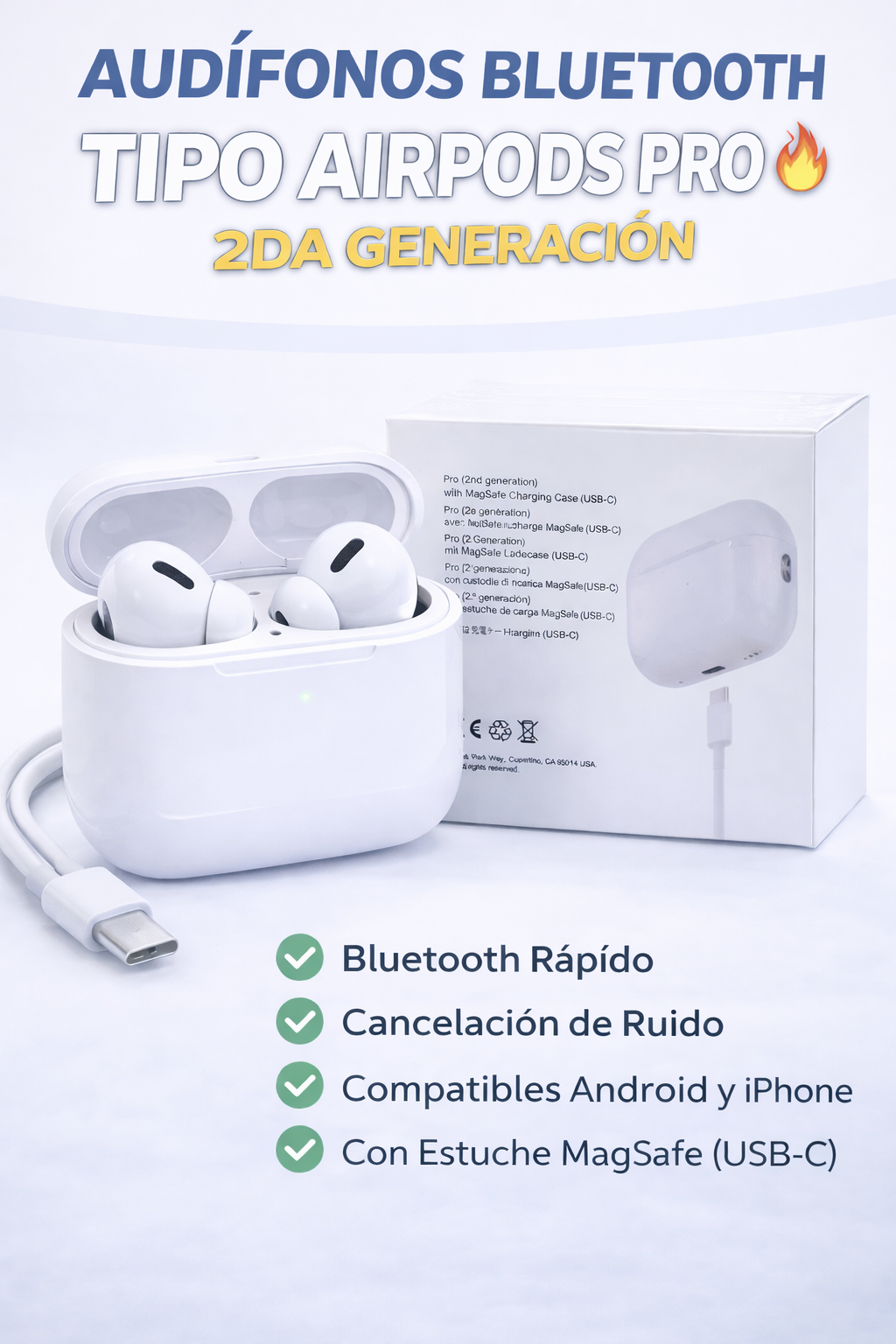 ProBuds ANC – Audífonos Inalámbricos con Cancelación de Ruido (Versión 2)