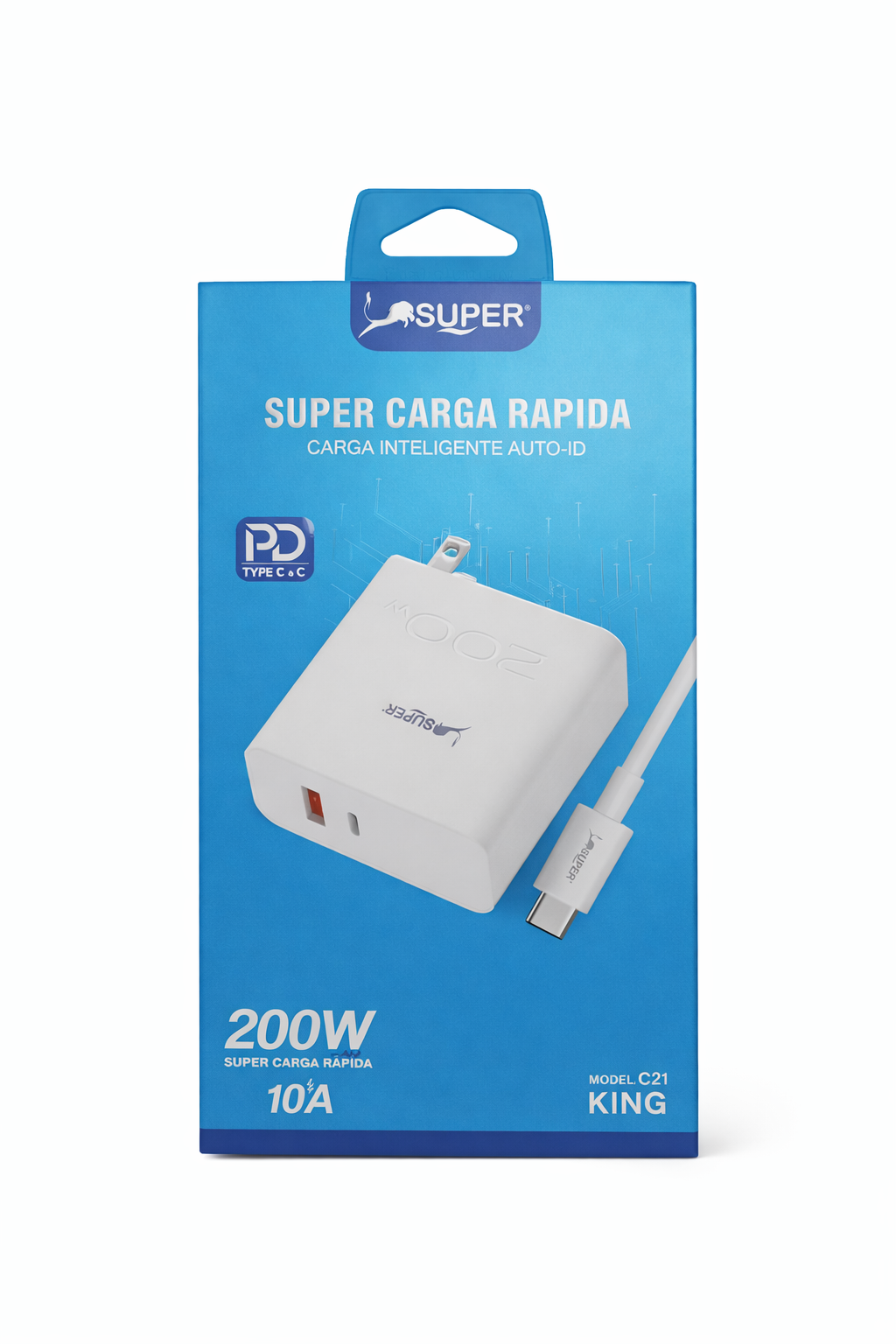 VoltKing 200W Cargador Rápido USB-C + USB