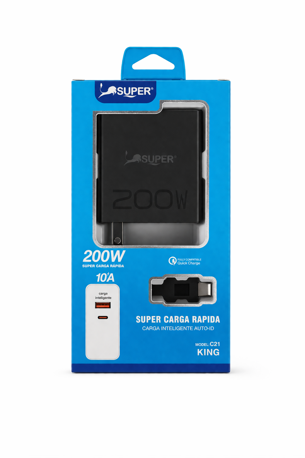 VoltKing 200W Cargador Rápido USB-C + USB