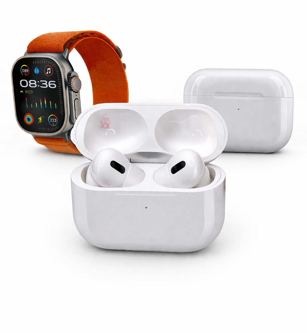 Smartwatch Ultra 2 + Audífonos Inalámbricos Pantalla 2.3” HD