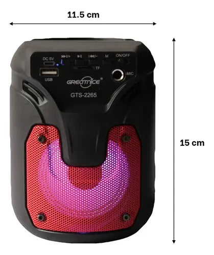 GTS-2265 Parlante Bluetooth RGB con Micrófono